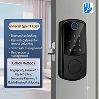 D10 Black For Apartment: Fingerprint + Password + Card + Exclusive Apartment APP + Key