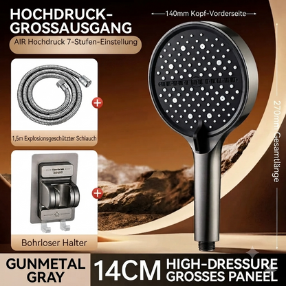 🔥50 % RABATT | Hochdruck-Duschkopf mit verstellbarem Strahl – 15-cm-Duschfläche & 7 Strahlmodi für ein unvergleichliches Duschvergnügen! 🚿✨