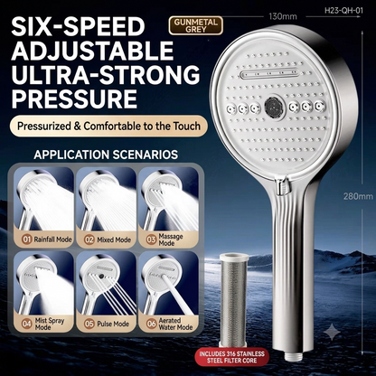 🔥🔥50%off🚿2026 upgraded booster high-flow shower head set with filter for bathroom bathing
