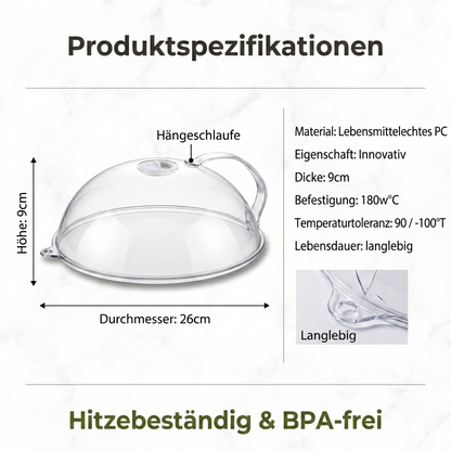 🔥 50 % RABATT 🌟 Mikrowellengeeignete, spritzwassergeschützte Lebensmittelabdeckung