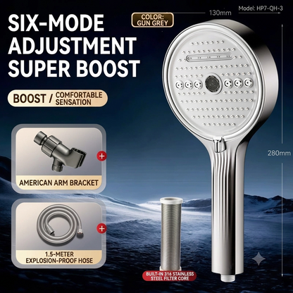 🔥🔥50%off🚿2026 upgraded booster high-flow shower head set with filter for bathroom bathing