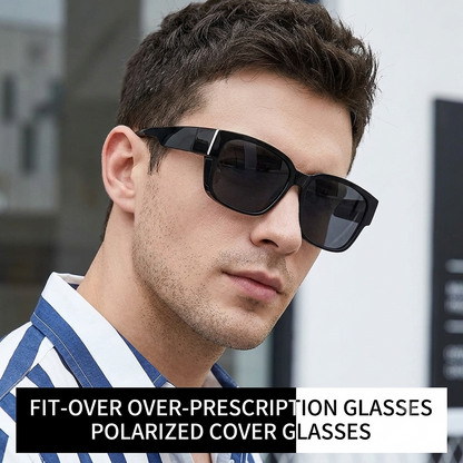 ✨50%off✨Fit-Over Polarized Driving Sunglasses | Retro HD Anti-Glare Steampunk Cover Glasses | Unisex High-Street UV400 Sunwear for Prescription Eyeglasses