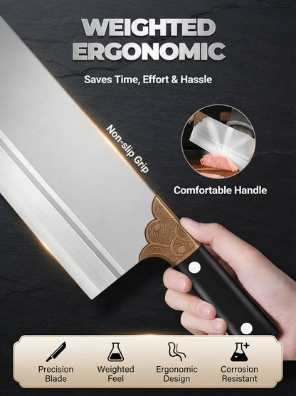 ⚡ 50% off 🔪 Stainless steel dual-purpose kitchen knife (chopping and slicing)