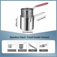 4-Piece Set (Fryer + Frying grid + Steel lid + Food clips)