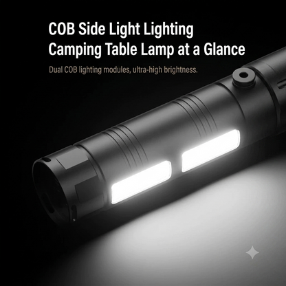 🔥🔥50%off 🔦Rechargeable High-Lumen Flashlight, Large Capacity, Long-Distance Beam, Long-Lasting Lighting Lamp for Outdoor Camping