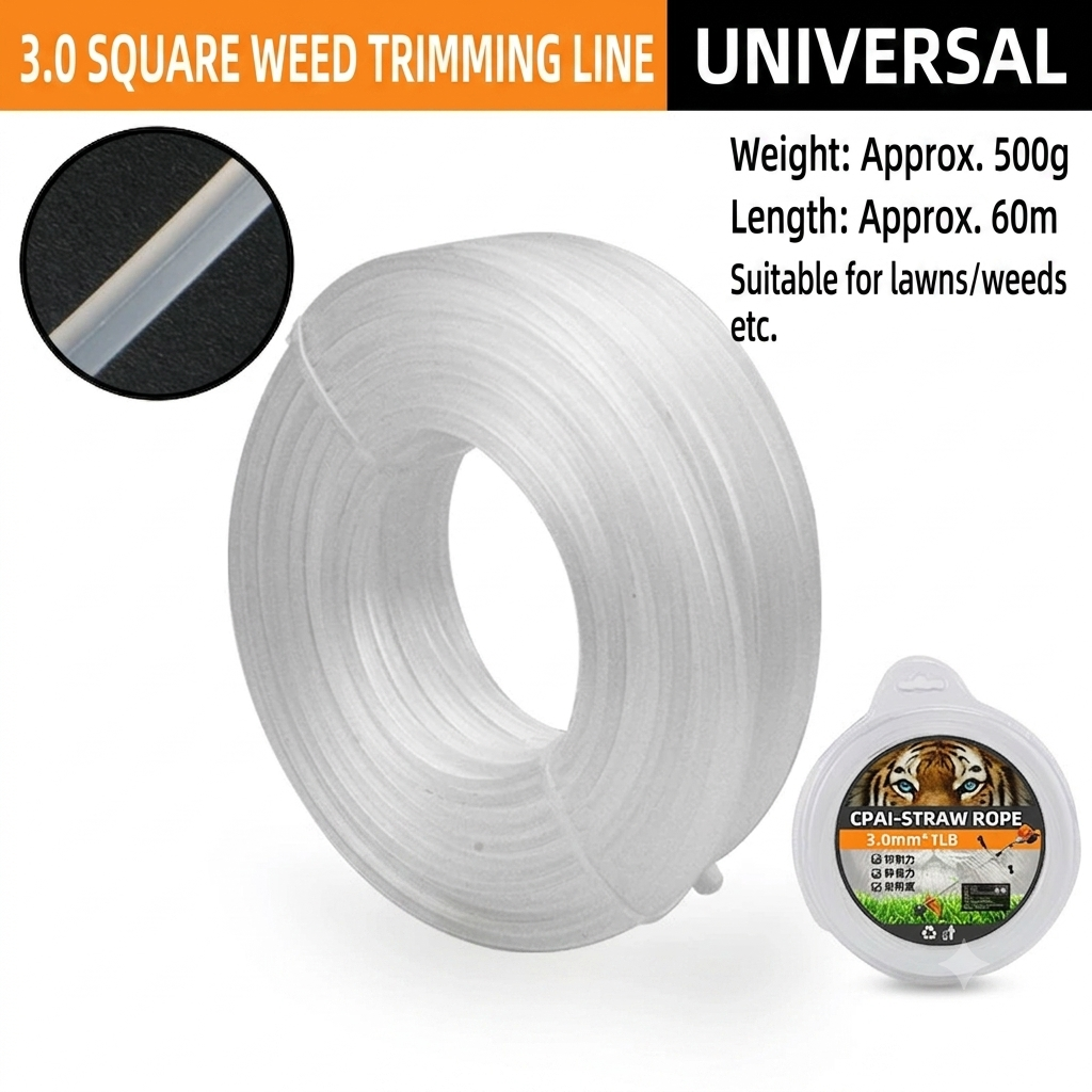 🔥50%off 🔥🌿200 FEET Universal Heavy-Duty Trimmer Line – Cut-to-Fit, Lasts Up to 10 Years