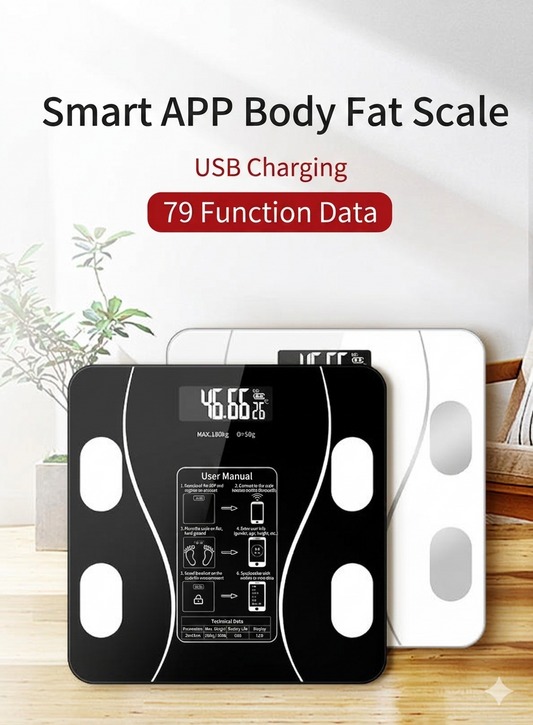 🔥Bluetooth Smart Body Fat Scale｜Track Full Body Data via Phone APP Easily