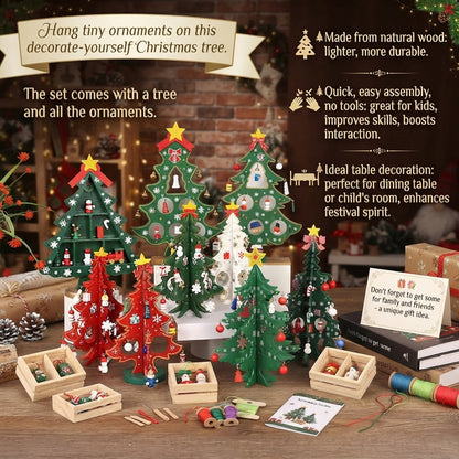 🎄 50% OFF NOW! 🎅 DIY Wooden Christmas Tree Ornament Set