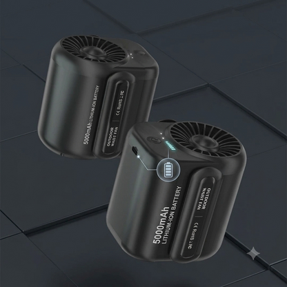 🧊50%off🧊Heavy-Duty 360° Waist Fan | 14,000 RPM Portable Turbo Clip-on Fan & 5000mAh Power Bank | Waterproof, Drop-Proof for Outdoor Work, Construction & Hiking
