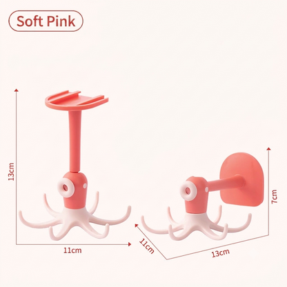✨50%off✨360° Rotating Octopus Wall Hooks | Damage-Free Under-Cabinet Utensil Organizer for Kitchen & Bathroom (2/4/6 Pack)