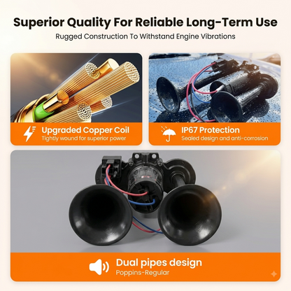 🛻📢150DB Dual Trumpet Horn For Vehicles