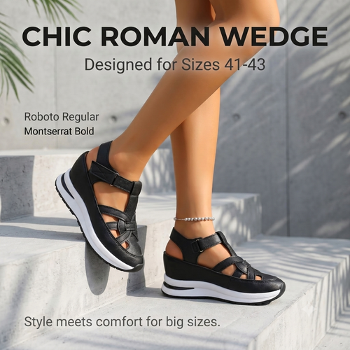 🔥50%off🔥Plus Size Women's Wedge Sandals (Sizes 41-43)
