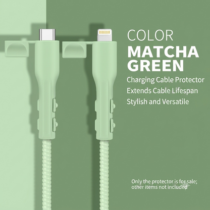 🔥Buy 1 Get 1 Free🔥360° Full-Cover Silicone Cable Protector | Universal Anti-Fraying Charging Cord Saver with Dust Cap | Heavy-Duty Flexible Wire Protector for iPhone, Type-C & USB Cables