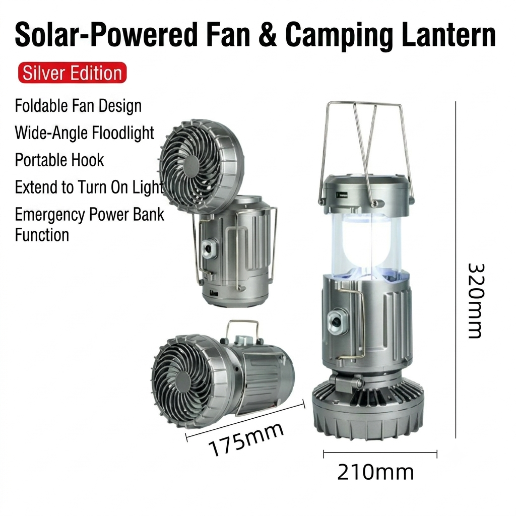 ⏰Upgraded Version!!⌛ 💥Solar Powered Retractable Camping Light