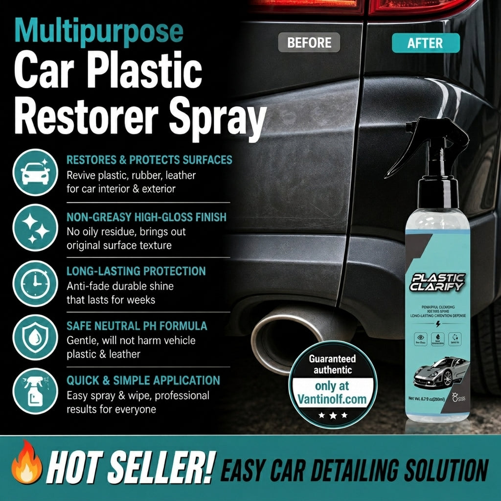 🥳2026 Viral Best-Seller🥳💞 Over 50,000 Sold! 🚗🧽 Half-Price Offer! Car Plastic Restoration Spray 🛡️💪