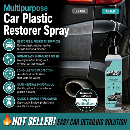 🥳2026 Viral Best-Seller🥳💞 Over 50,000 Sold! 🚗🧽 Half-Price Offer! Car Plastic Restoration Spray 🛡️💪