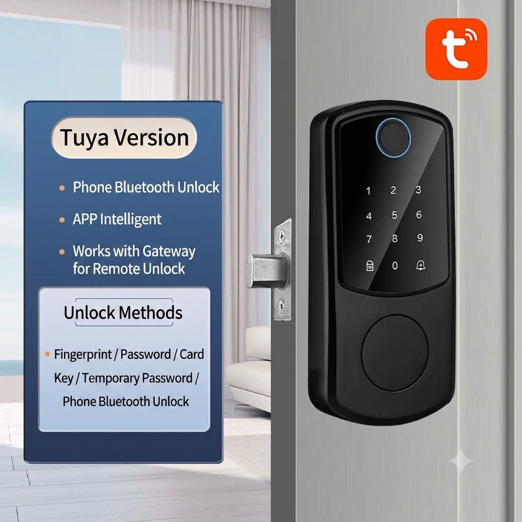 🔥First 100 orders get 50% OFF!🔥Automatic Fingerprint Smart Lock with Cat Eye Capture, Password Spherical Auxiliary Door Lock