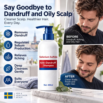No More Dandruff ✨ Stay Fresh-Selenium Sulfide Anti-Dandruff & Oil Control Shampoo