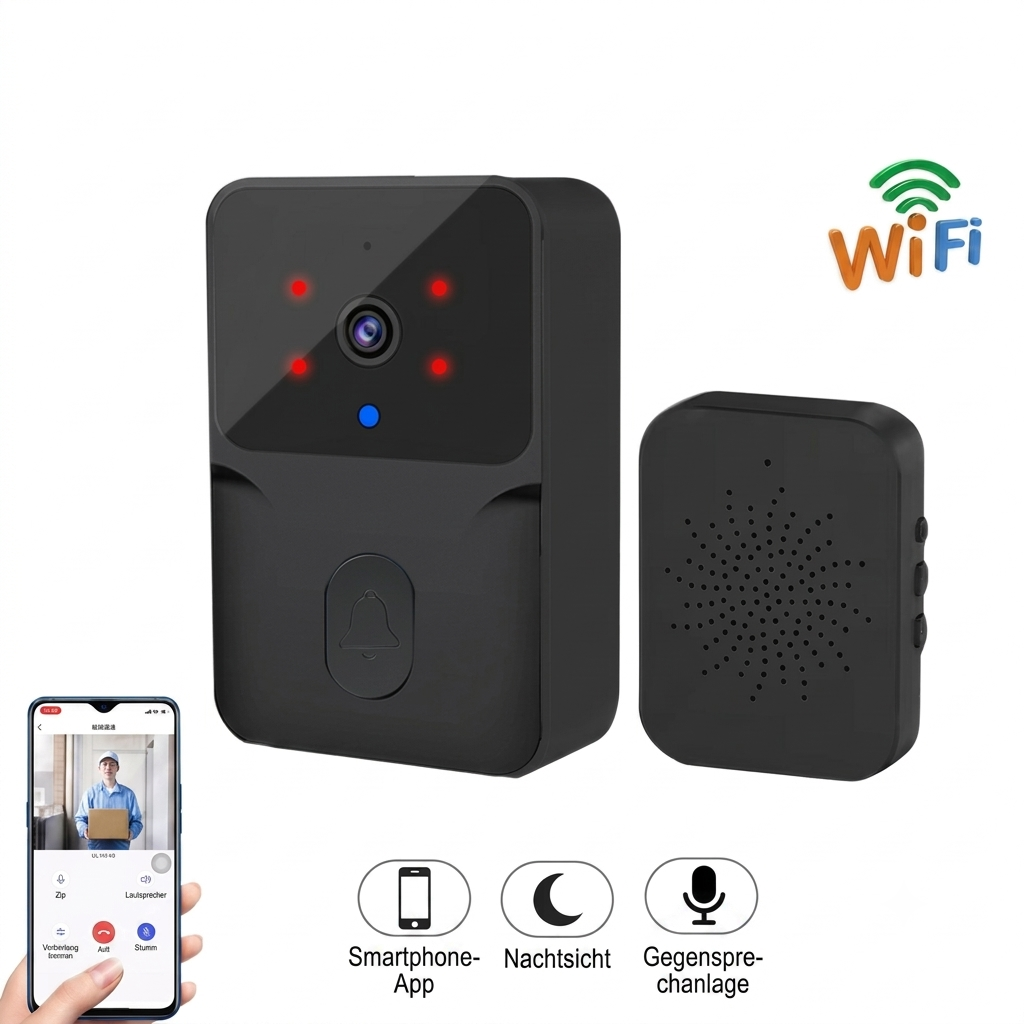 🔥Kostenloser Versand💥X8 WLAN-freies Video-Türklingel-Set