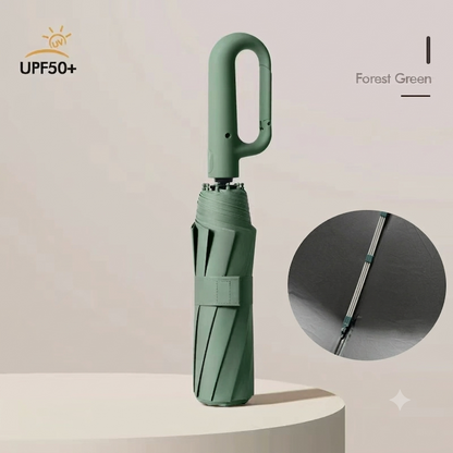 ☂️50%off☂️10-Bone Windproof Automatic Umbrella | UPF 50+ UV Blocking Sun & Rain Travel Compact Umbrella with Innovative Carabiner Handle | Large Foldable Business Parasol