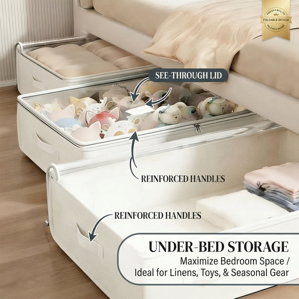 ✨50% OFF NOW!✨ Foldable under-bed storage bag with zippered opening