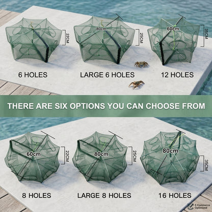 🦐🦀Automatic Foldable Fish Catcher – The Smart Trap for Bigger Catches! 🎣✨