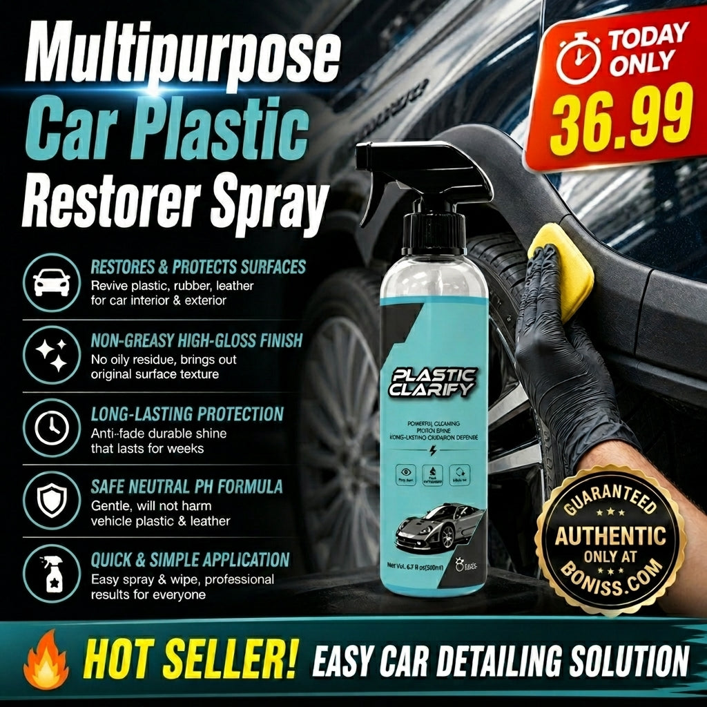 🥳2026 Viral Best-Seller🥳💞 Over 50,000 Sold! 🚗🧽 Half-Price Offer! Car Plastic Restoration Spray 🛡️💪