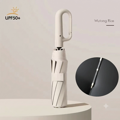 ☂️50%off☂️10-Bone Windproof Automatic Umbrella | UPF 50+ UV Blocking Sun & Rain Travel Compact Umbrella with Innovative Carabiner Handle | Large Foldable Business Parasol