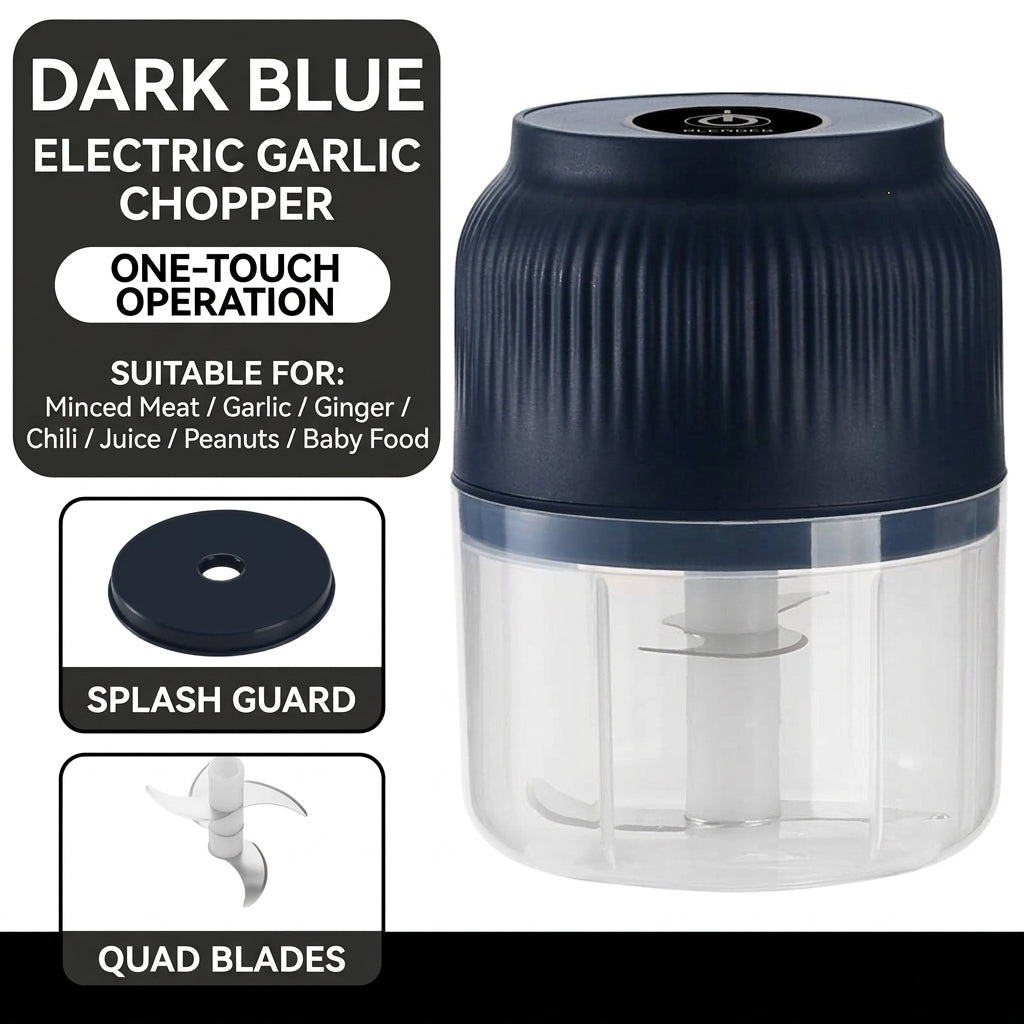 👶🥕🍎 LIMITED-TIME 50% OFF! 4 Blades Versatile Electric Mini Chopper – Grind, Mince, Puree – Stainless Steel Blades, Easy Clean – Great for Baby Food, Salsa, Dips, and Dressings 🧑‍🍳✨