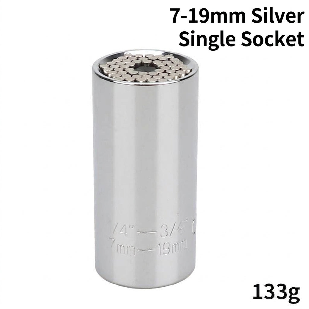 ⚙️ 7–19mm Universal Socket – Self-Adjusting Tool for Nuts & Bolts🧰