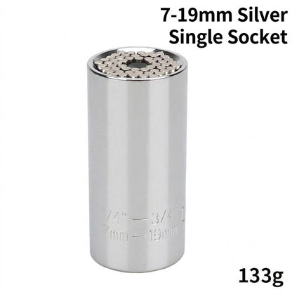 ⚙️ 7–19mm Universal Socket – Self-Adjusting Tool for Nuts & Bolts🧰