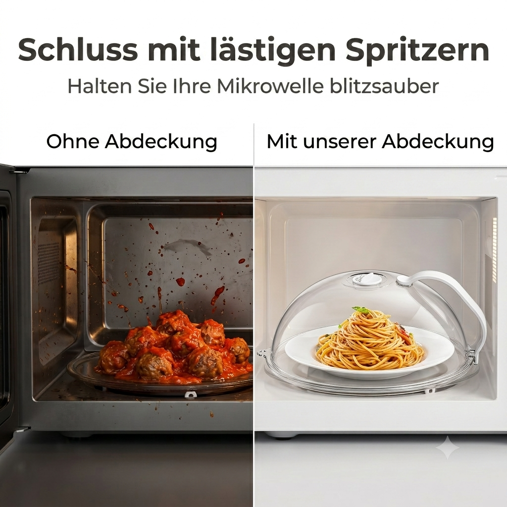 🔥 50 % RABATT 🌟 Mikrowellengeeignete, spritzwassergeschützte Lebensmittelabdeckung