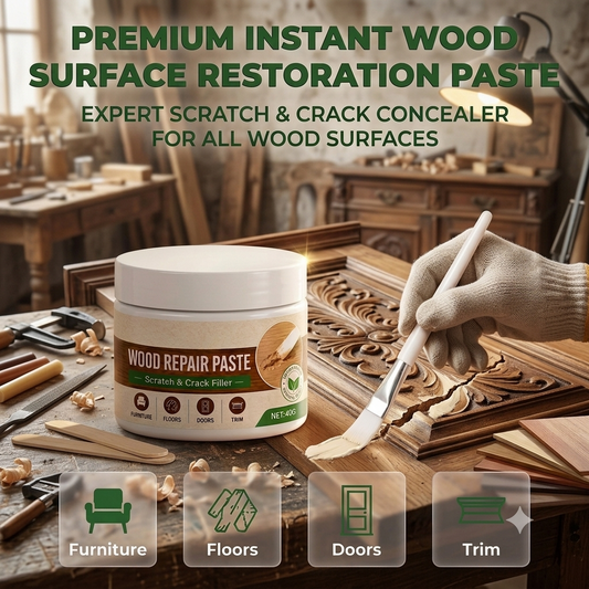 🖌️Wood Repair Paste - Two colors, comes with tools, no sanding required!