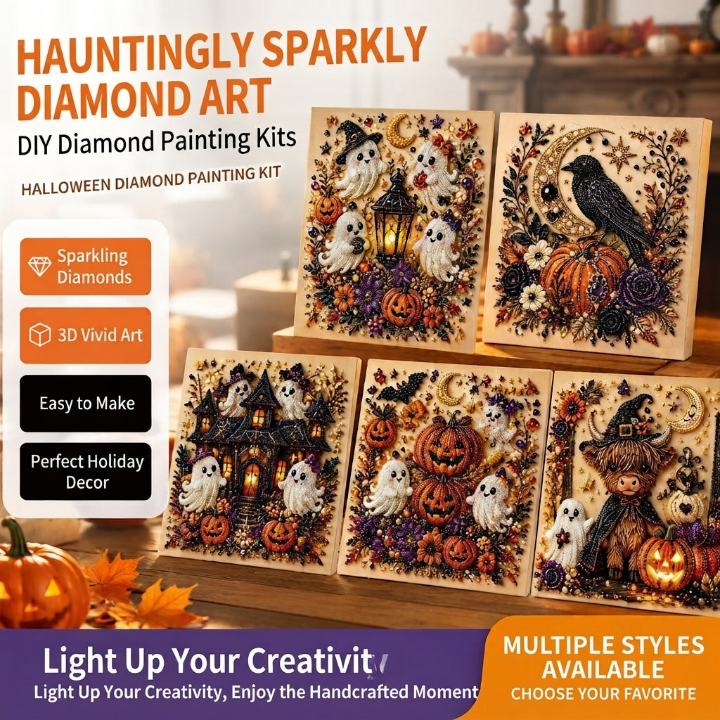 🔥Last Day 50% OFF 👻✨Halloween Ghost Pearl Art DIY Kit