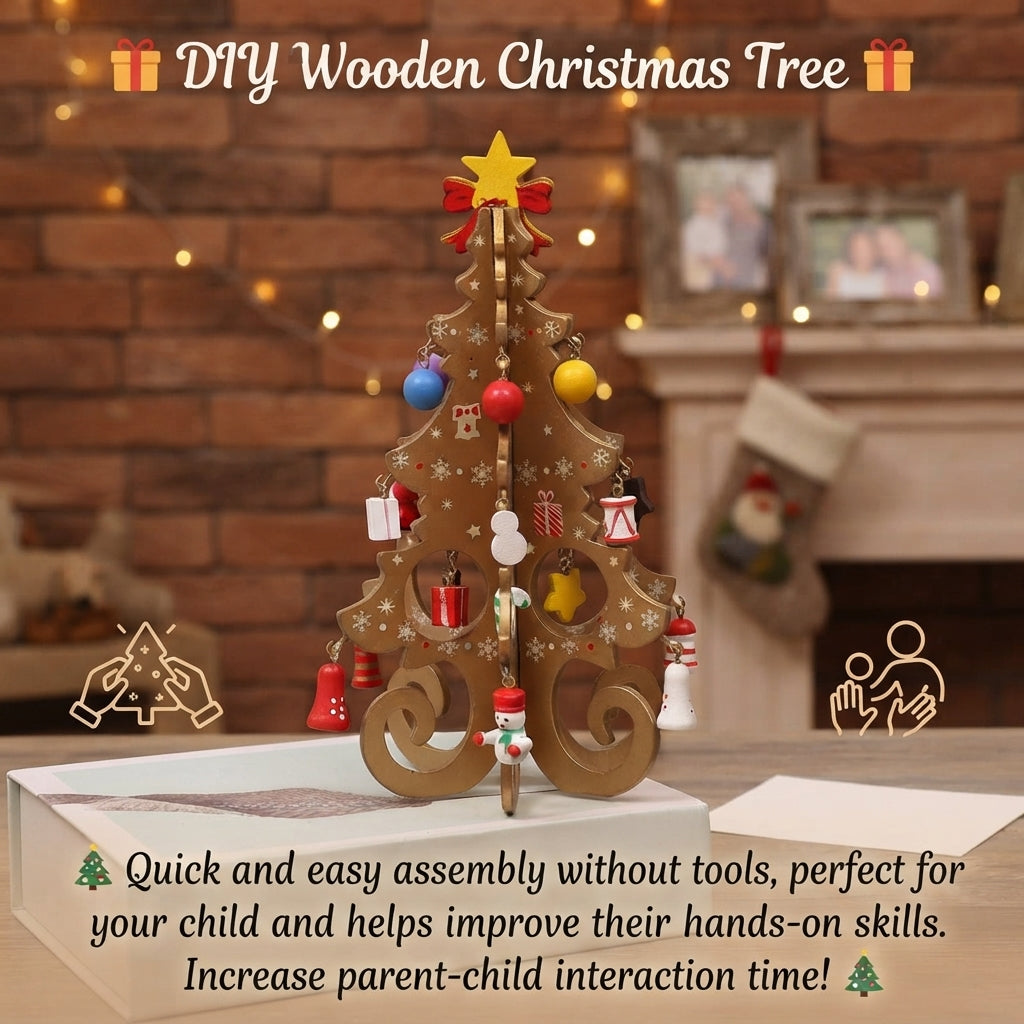 🎄 50% OFF NOW! 🎅 DIY Wooden Christmas Tree Ornament Set
