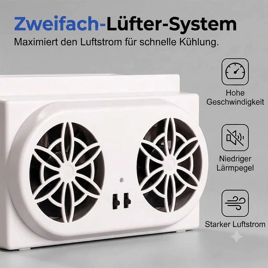 🧊50 % RABATT🧊Solarbetriebener Auto-Abluftventilator