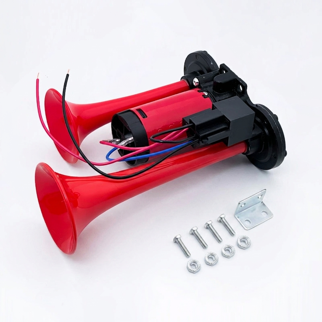🔥50%off🔥Super Loud 600DB Train Horn for Cars & Trucks | TZ309-2 Dual Trumpet Integrated Air Snail Horn with 12V/24V Compressor | Waterproof Heavy-Duty Automotive Horn Kit