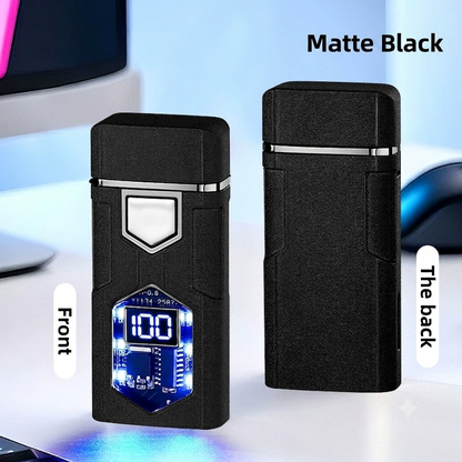 🔥50%off🔥Smart Voice-Control Lighter - Cyberpunk Dual Flame Torch Lighter, Type-C Rechargeable Windproof Electric Lighter