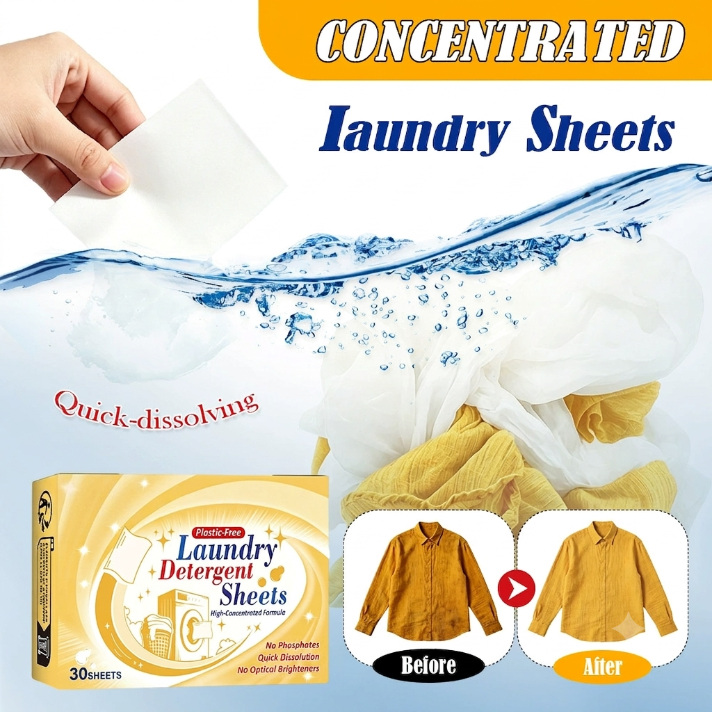 🔥First 100 orders get 50% OFF!🔥Household Deep Clean Laundry Bubble Sheets No Residue