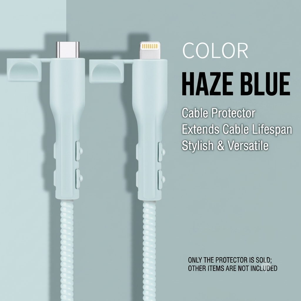 🔥Buy 1 Get 1 Free🔥360° Full-Cover Silicone Cable Protector | Universal Anti-Fraying Charging Cord Saver with Dust Cap | Heavy-Duty Flexible Wire Protector for iPhone, Type-C & USB Cables