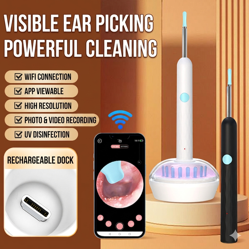 🔥50%off 🔥1080P Wireless Otoscope Ear Wax Removal Camera