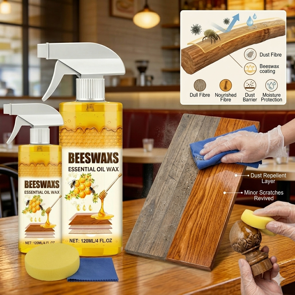 💥50%OFF🐝Multi-purpose Wood Floor Beeswax Care Spray Cleaner