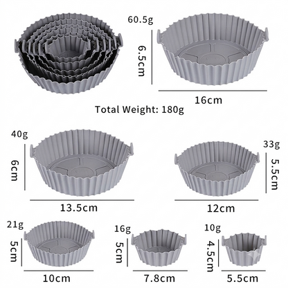 🔥2026 HOT SALE🔥6-Piece Silicone Baking Tray Set For Air Fryers