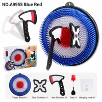 Round Throwing Target/ Blue [1 Dart + 1 Axe + 1 Star Dart + 1 Hook]
