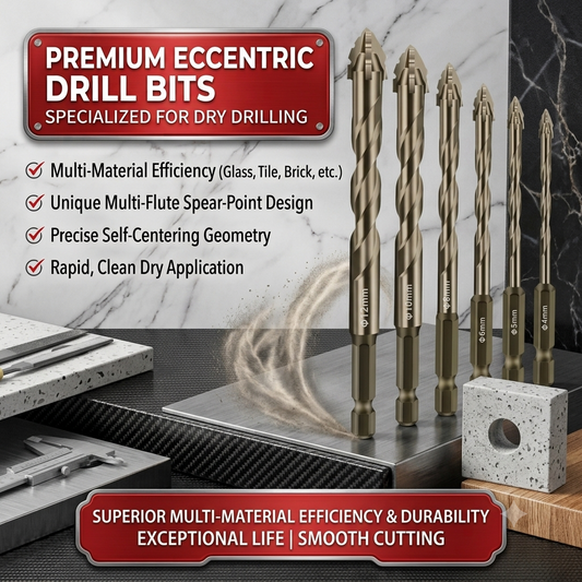 🪛🔧New Four-Flute Sawtooth Eccentric Drill Bit Set(1 Set 6 PCS)