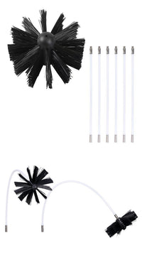 6x 410mm Extension Rods 100mm Brush & Hex Adapter