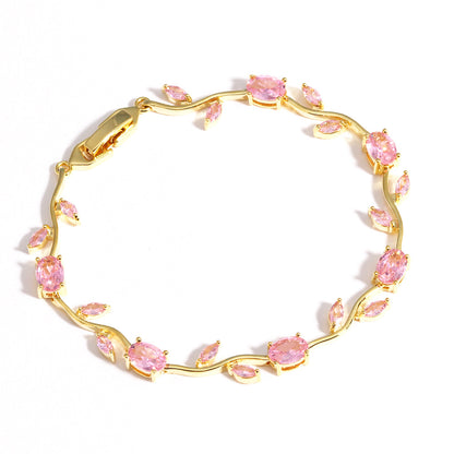 ✨50%OFF✨18K Gold Plated Micro-Pave Zirconia Bracelet | Luxury Sparkling Branch Vine Cuff Wristband | Adjustable Sliding Clasp Elegant Jewelry Gift for Women
