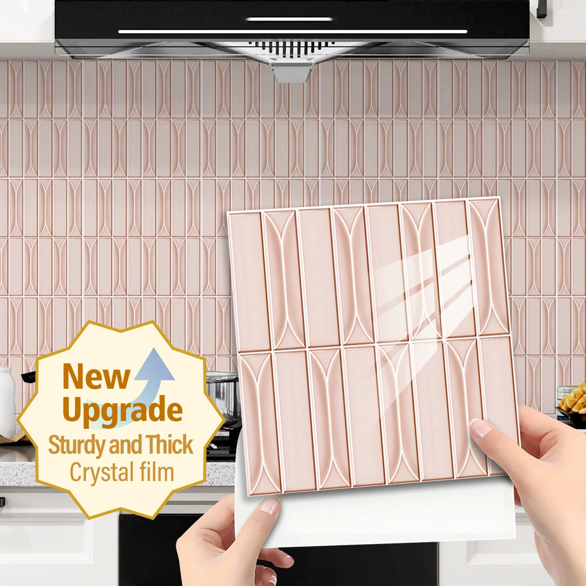 🔥 Today Only | 50% OFF ✨Thickened Self-Adhesive Wall Stickers, Waterproof & Oilproof Kitchen Tile Stickers for Kitchen & Bathroom