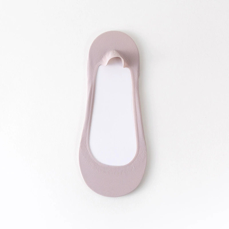 Cushioned No-✨50%off 🧦Show Socks for Women | Non-Slip Ice Silk Invisible Boat Socks with Double Sponge Footpads