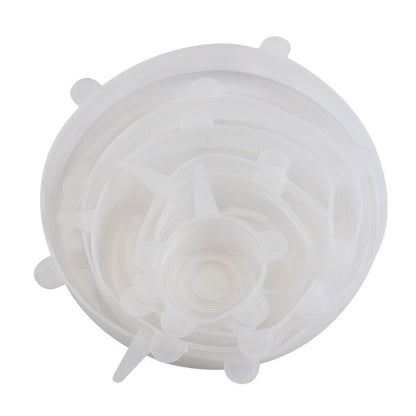 ✨Buy 1 Get 1 Free✨6-Pack Food Grade Silicone Stretch Lids | Reusable Leak-Proof Microwave & Freezer Safe Elastic Covers for Bowls, Cups, Plates & Fruits (Fits Square & Round)
